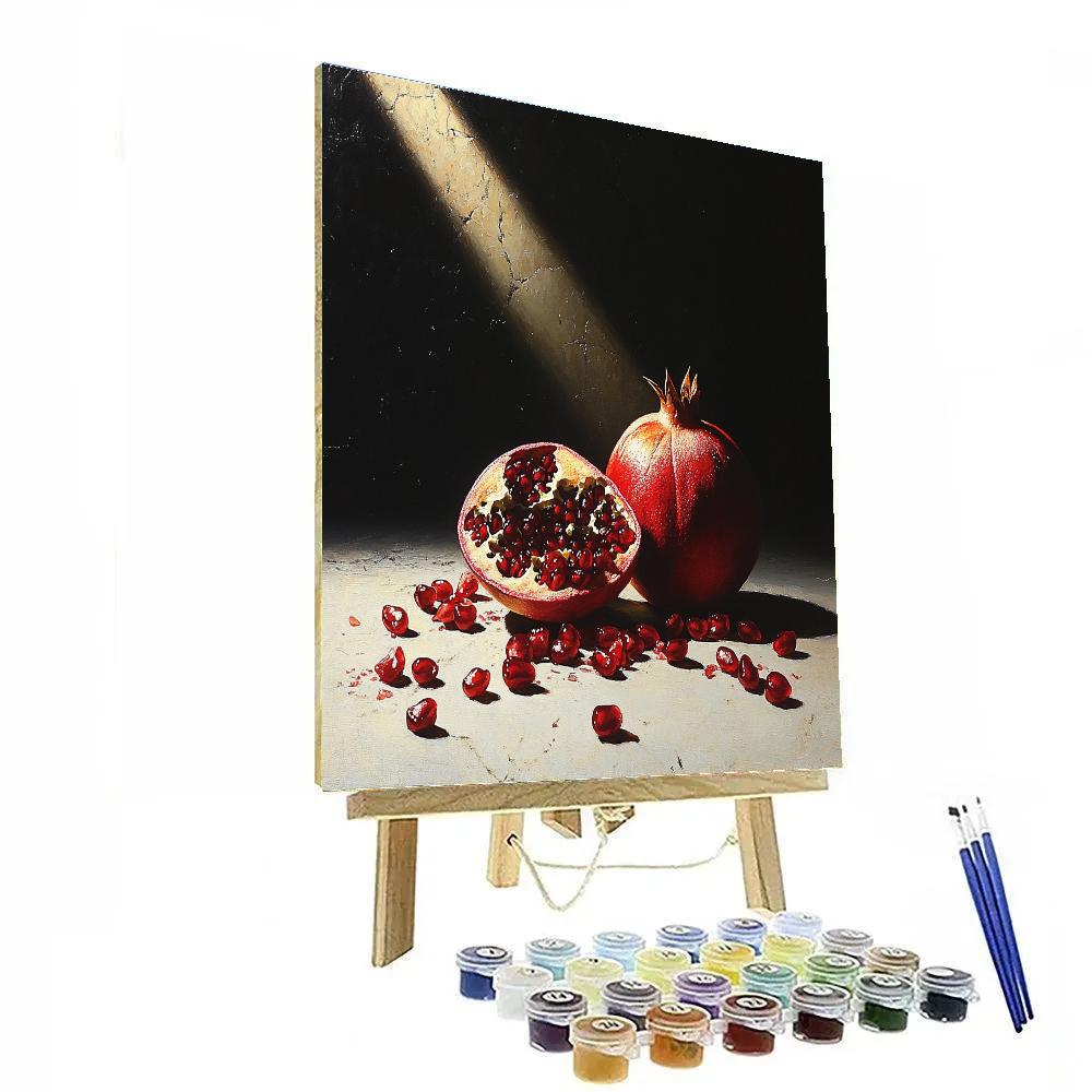 Caravaggio Inspired Eclipse Lit Pomegranate Rind Paint by numbers kits