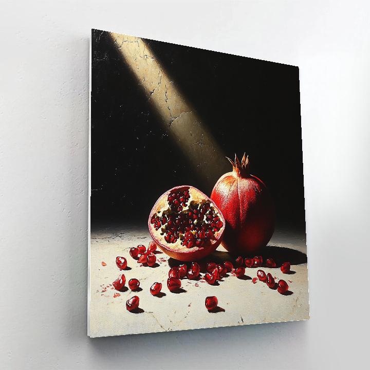 Caravaggio Inspired Eclipse Lit Pomegranate Rind Paint by numbers kits