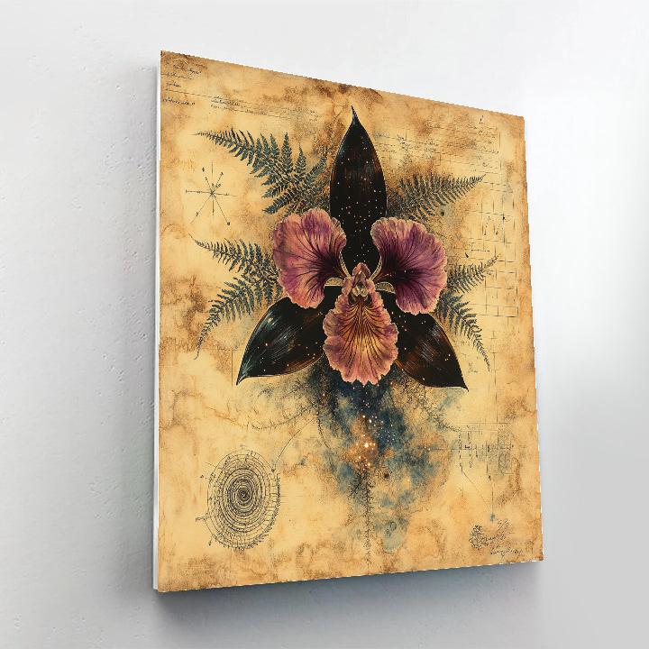 Leonardo Da Vinci Inspired Nebula Garden Geometry paint by color