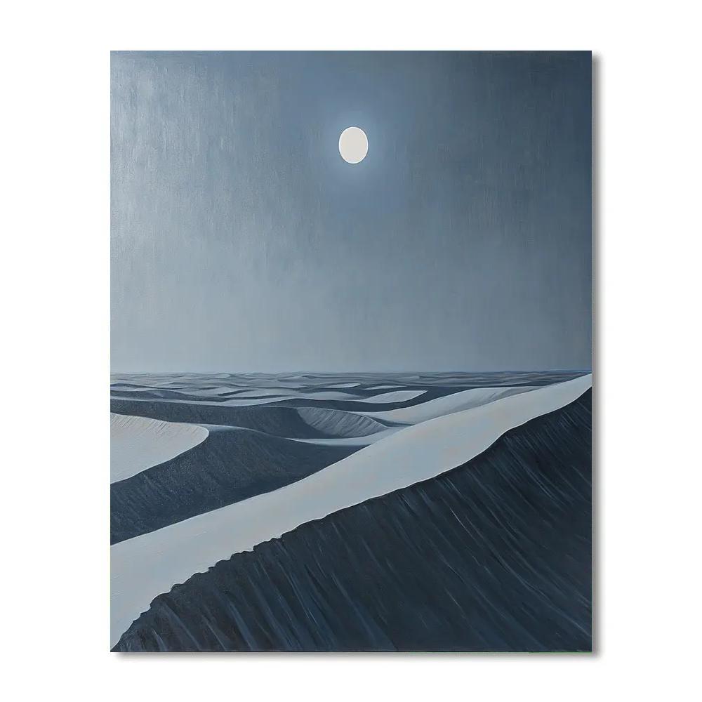 Michelangelo Inspired Eclipse Over Desert Dunes Numbered painting kits