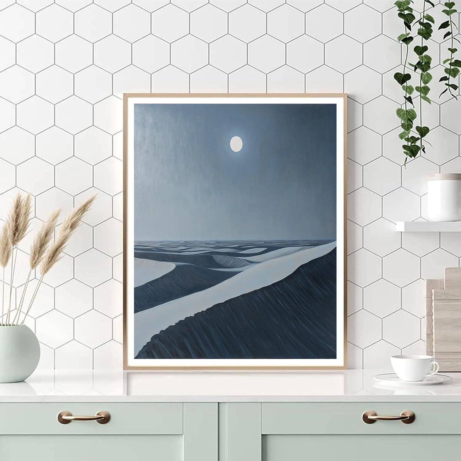 Michelangelo Inspired Eclipse Over Desert Dunes Numbered painting kits