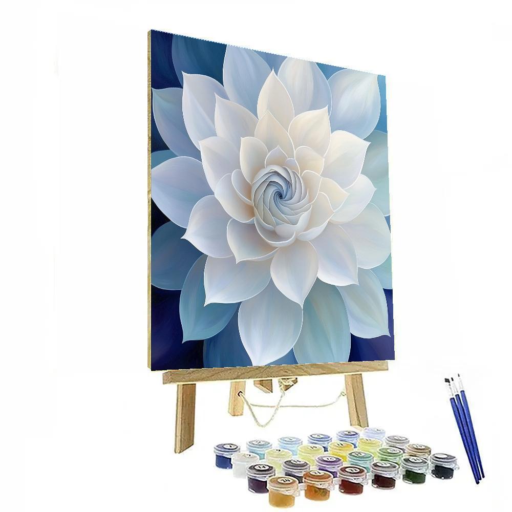 Georgia O’Keeffe Inspired Moonlit Night Blooming Cereus paint by numbers