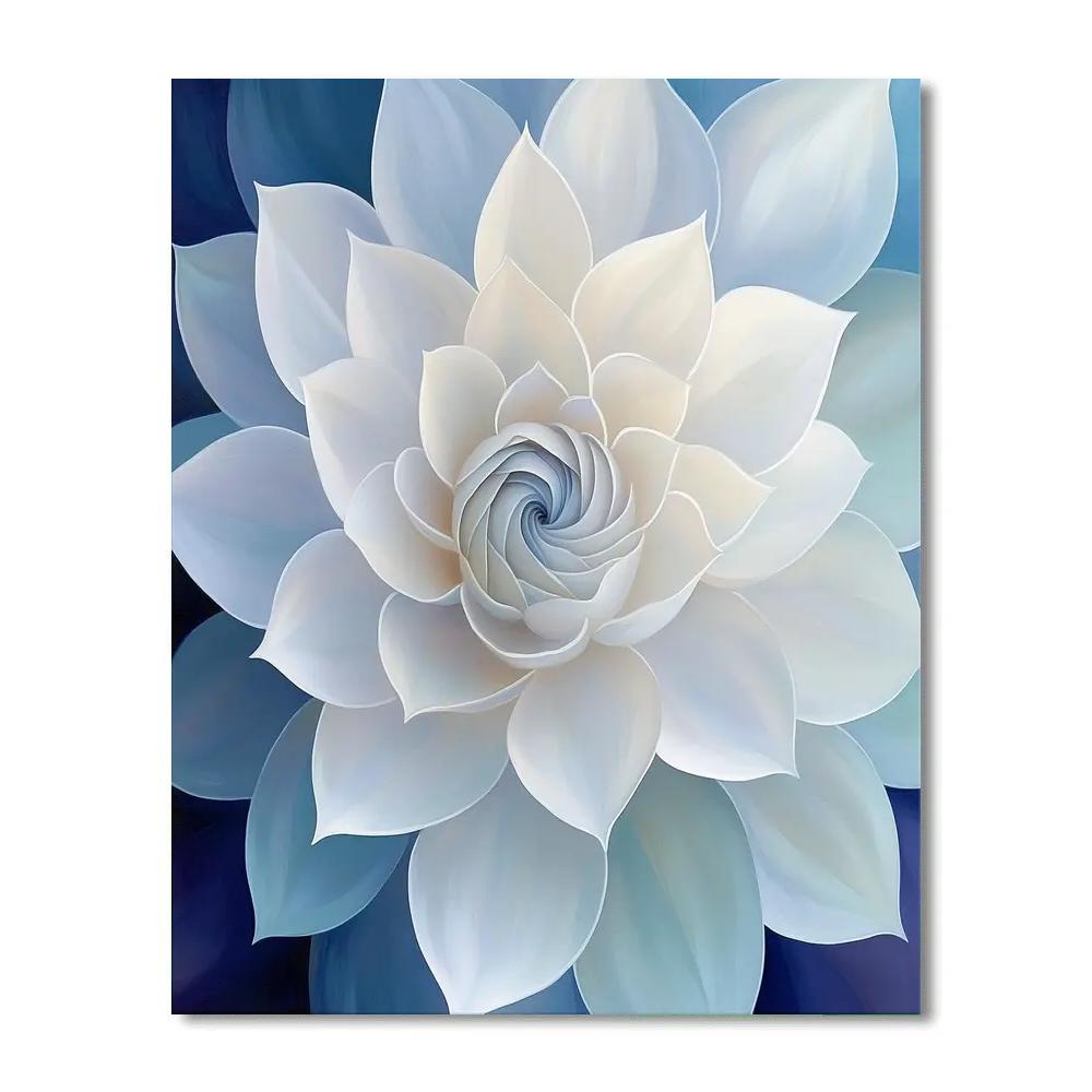 Georgia O’Keeffe Inspired Moonlit Night Blooming Cereus paint by numbers