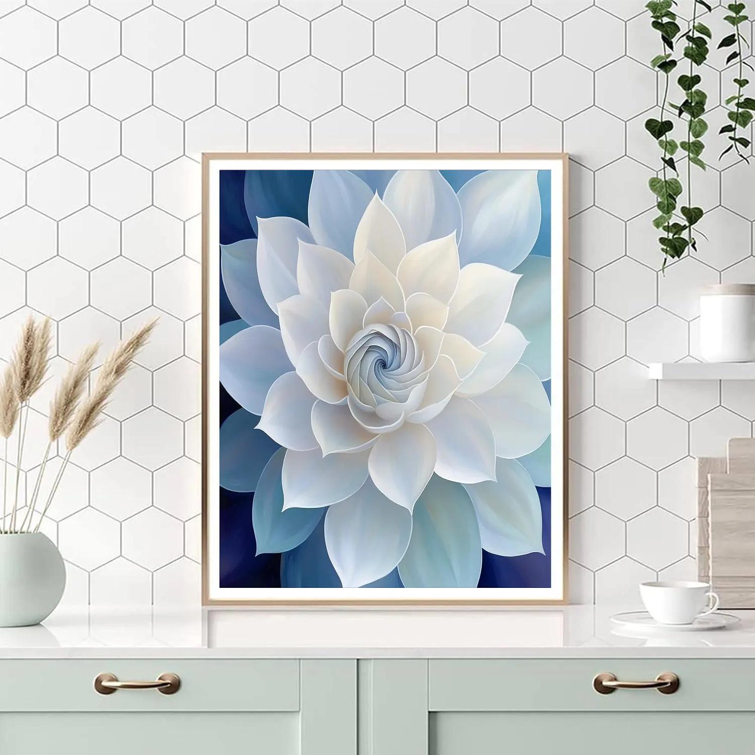 Georgia O’Keeffe Inspired Moonlit Night Blooming Cereus paint by numbers