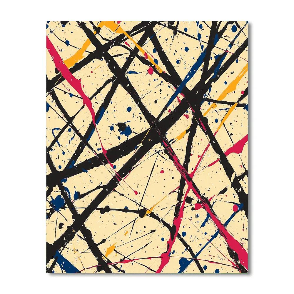 Jackson Pollock Inspired Magnetar Pulse Lattice Numbered painting kits