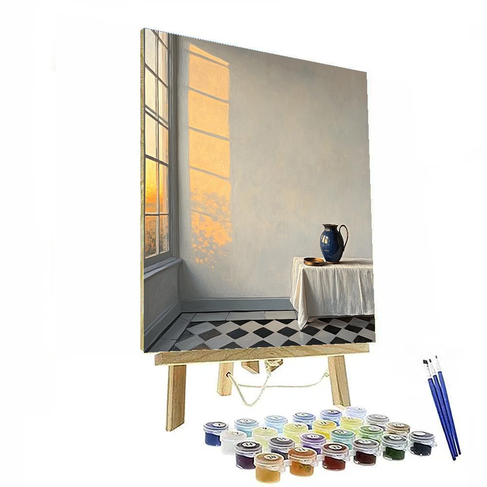 Johannes Vermeer Inspired Lapis Dawn On Delft Tiles Paint by numbers kits