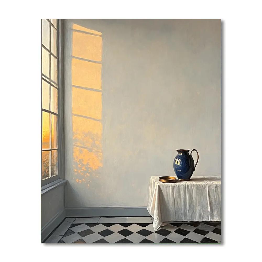 Johannes Vermeer Inspired Lapis Dawn On Delft Tiles Paint by numbers kits
