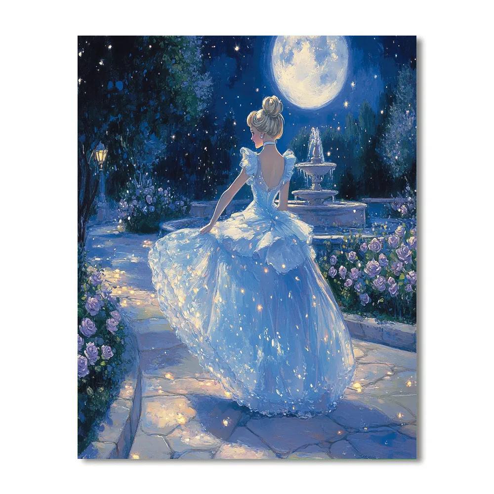 Cinderella Moonlit Garden Waltz Disney Inspired DIY paint by numbers