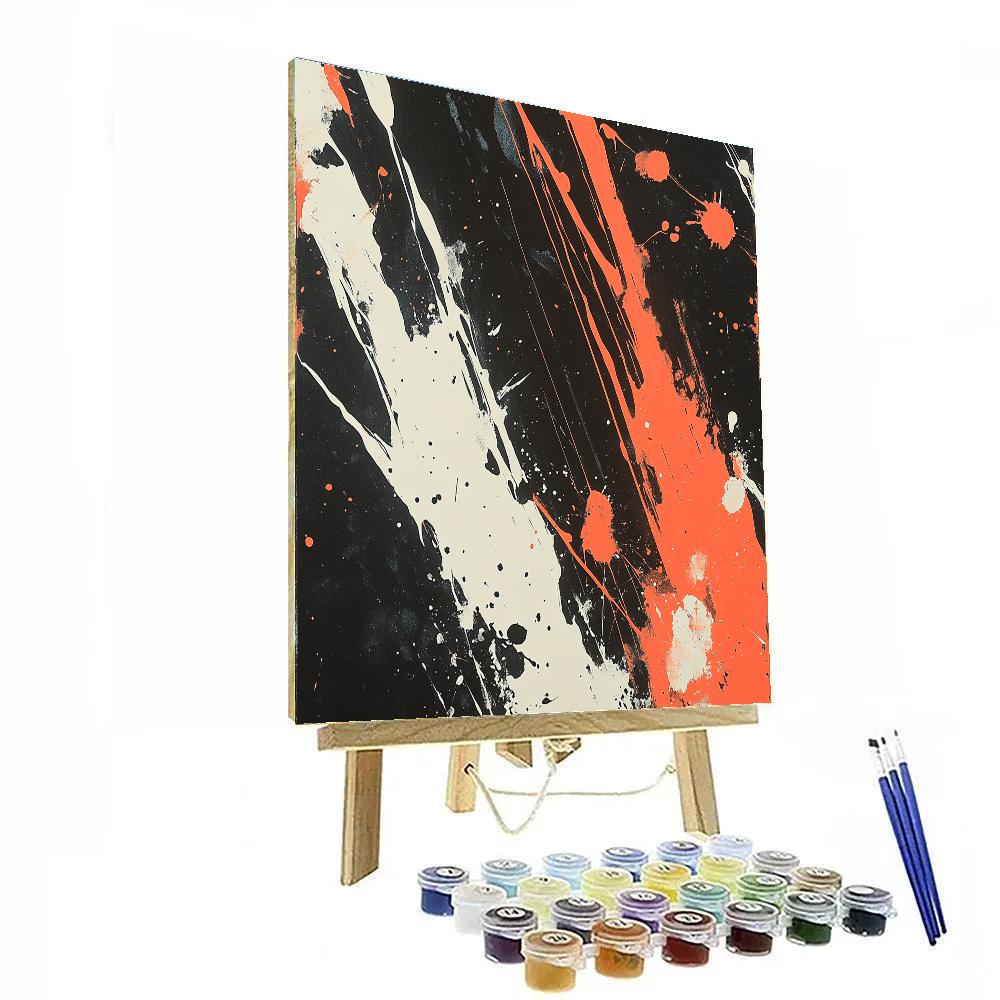 Jackson Pollock Inspired Eclipse Shadow Drip Resonance Painting by numbers kit