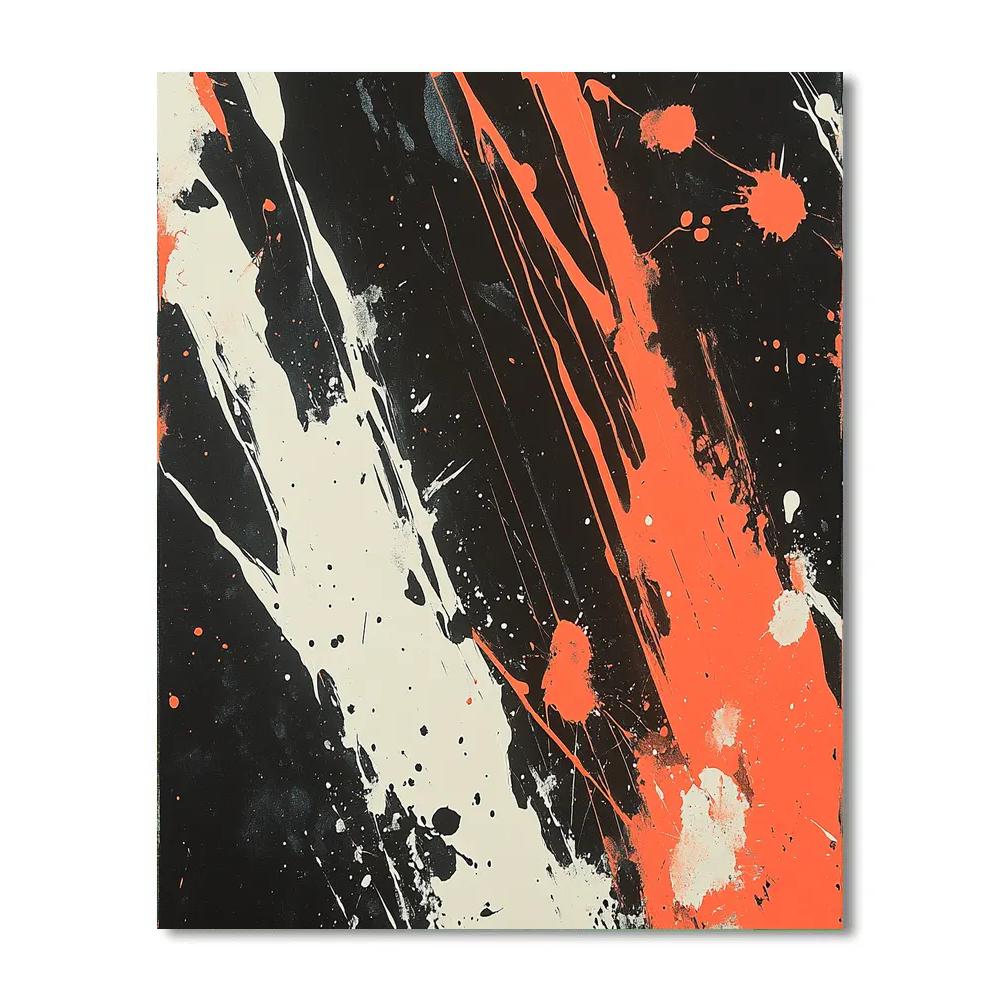 Jackson Pollock Inspired Eclipse Shadow Drip Resonance Painting by numbers kit