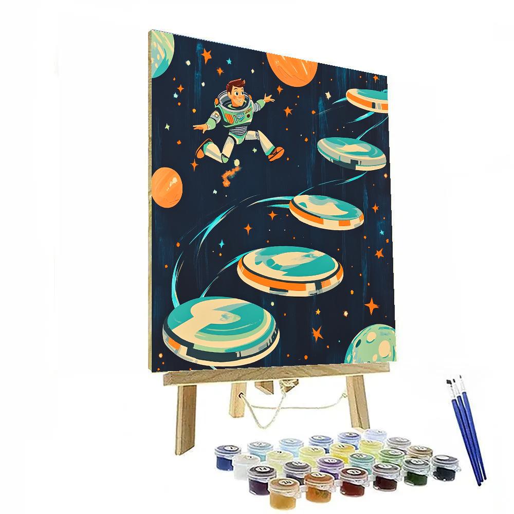 Buzz Lightyear Comet Training Course Disney Inspired Number painting
