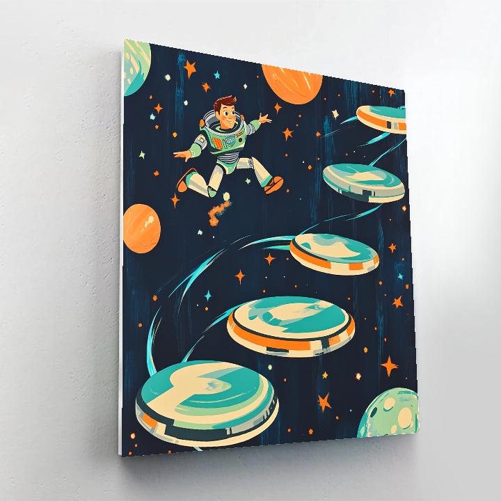 Buzz Lightyear Comet Training Course Disney Inspired Number painting