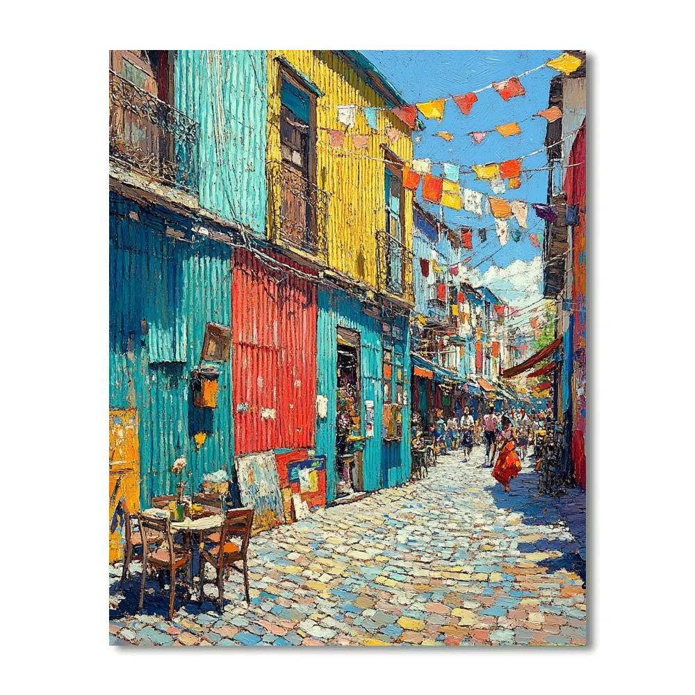 Colorful Facades Of La Boca Caminito Street, Buenos Aires, Argentina paint by numbers