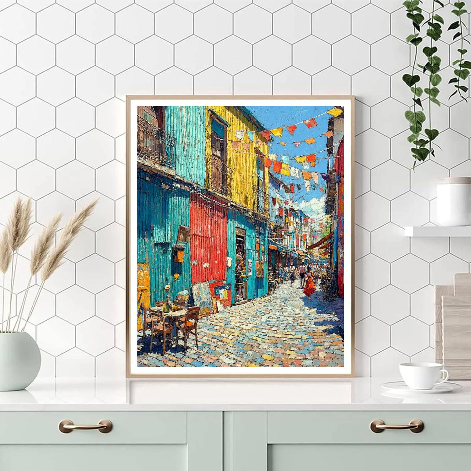 Colorful Facades Of La Boca Caminito Street, Buenos Aires, Argentina paint by numbers