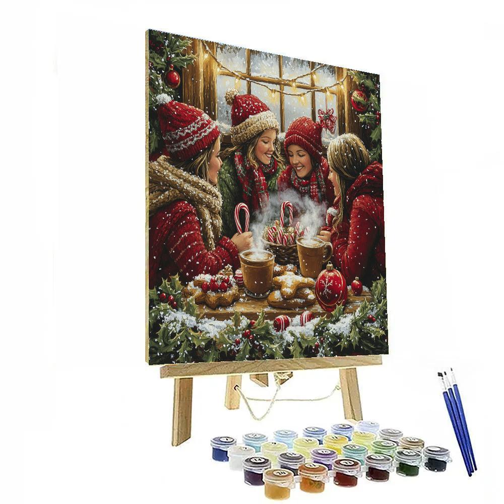 Snowglow Cocoa Circle Numbered painting kits