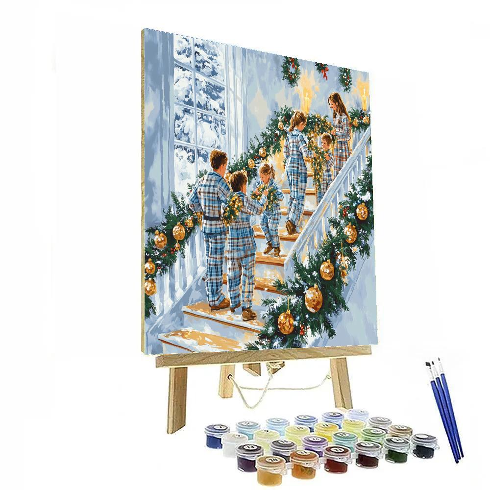 Garlanded Staircase Reunion Number painting