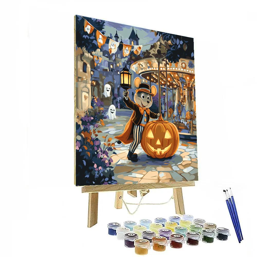 Jack O Lantern Carousel Courtyard Paint by numbers art