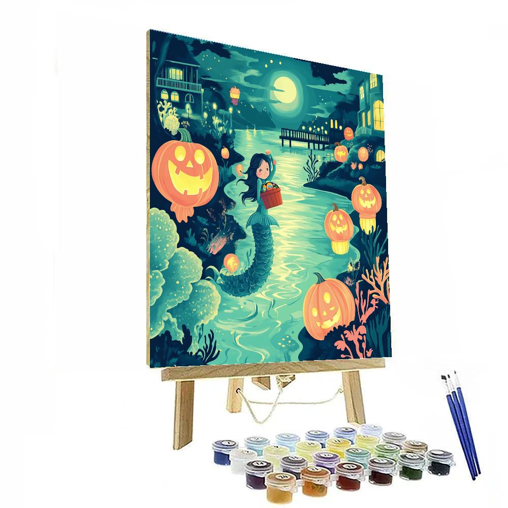 Moonlit Lagoon Trick Or Treat Parade paint by color