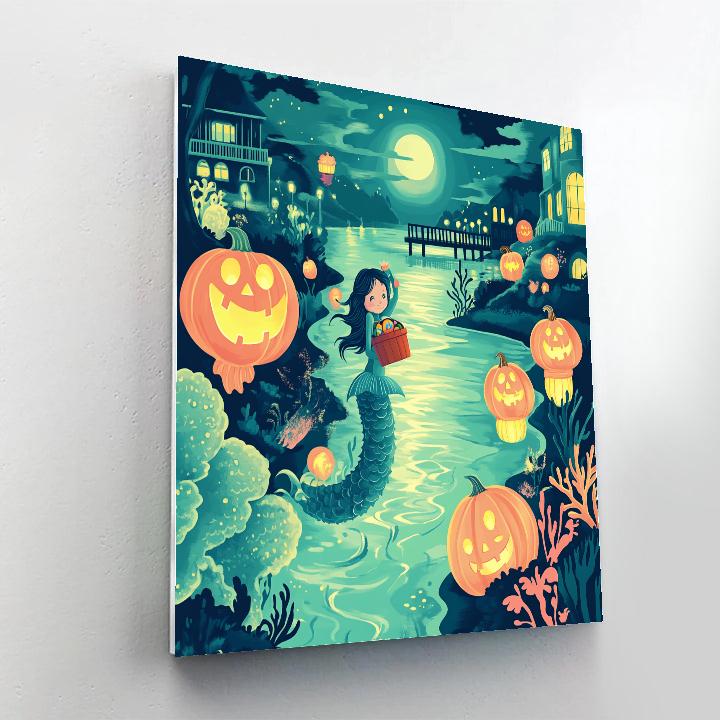 Moonlit Lagoon Trick Or Treat Parade paint by color