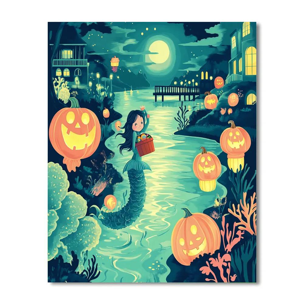 Moonlit Lagoon Trick Or Treat Parade paint by color