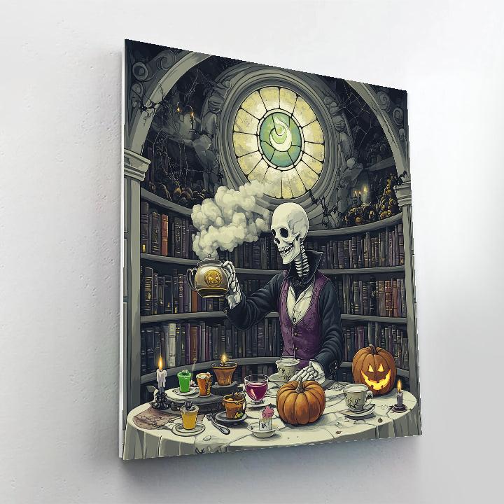 Spooky Tea Ceremony In The Bone China Library Number painting