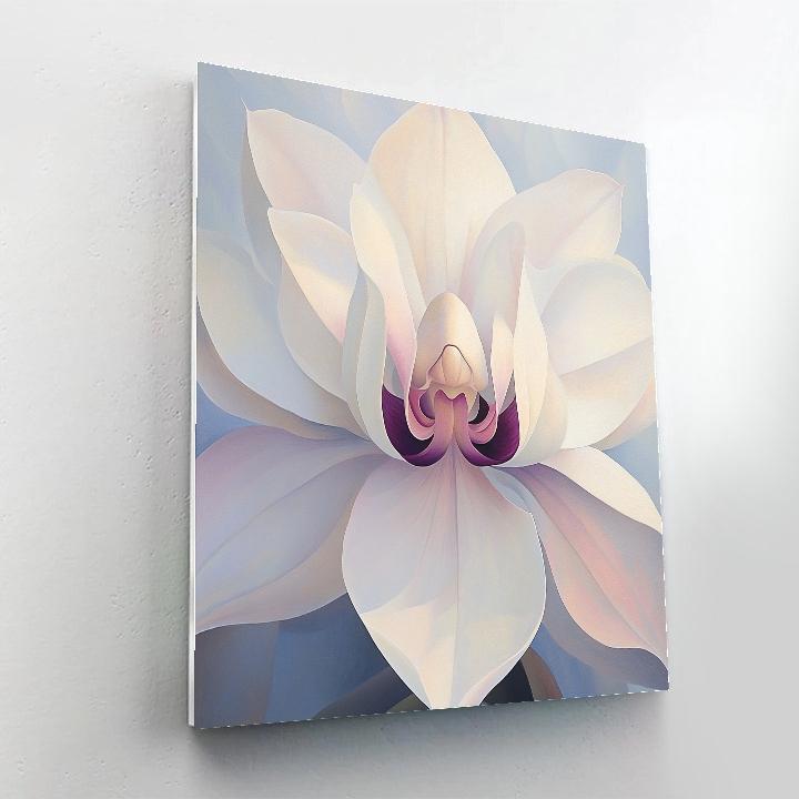 Georgia OKeeffe Inspired Orchid Closeup paint by number