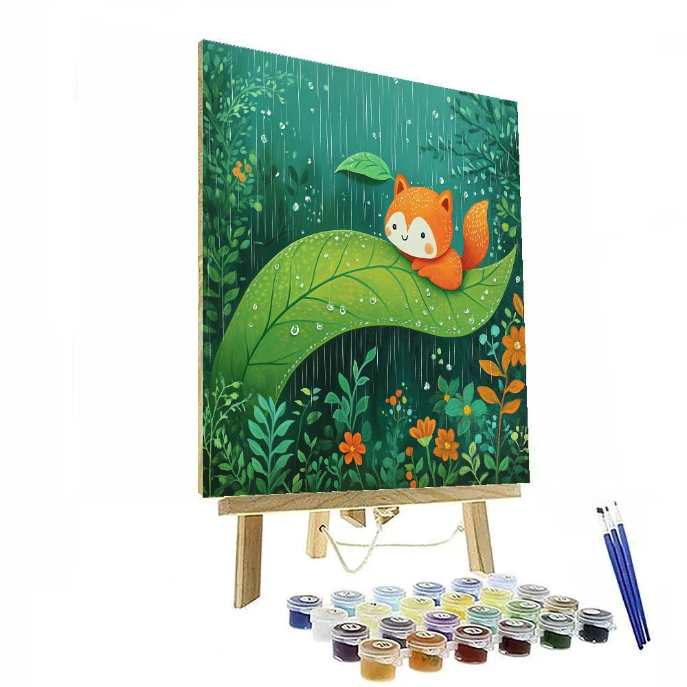 Pascal Rainy Leaf Umbrella Disney Inspired paint by number