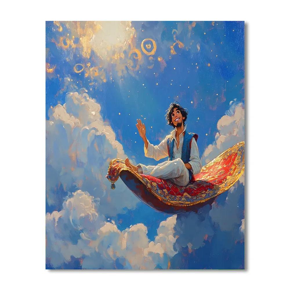 Aladdin Cloud Carpet Ride Disney Inspired paint by numbers