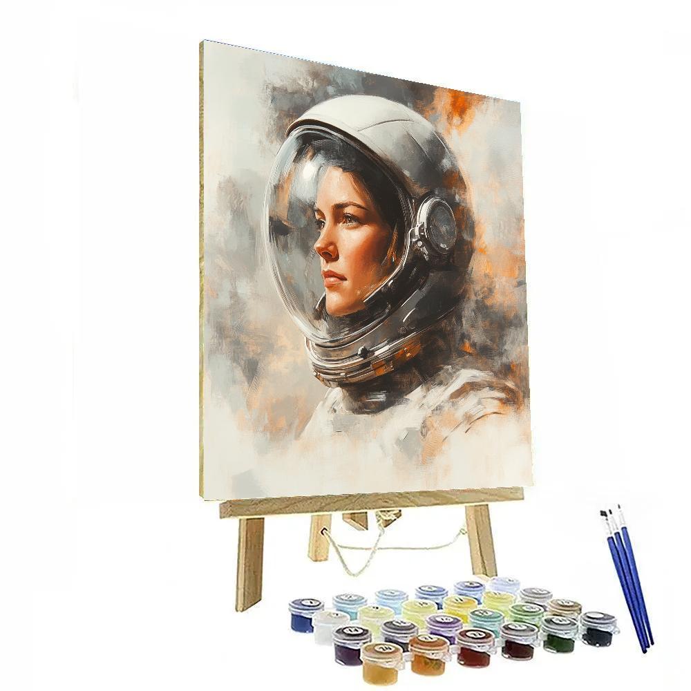 Leonardo Da Vinci Inspired Astronaut Study Portrait painting number kit