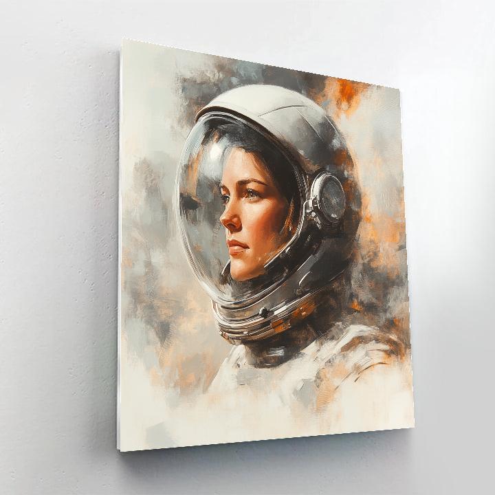 Leonardo Da Vinci Inspired Astronaut Study Portrait painting number kit