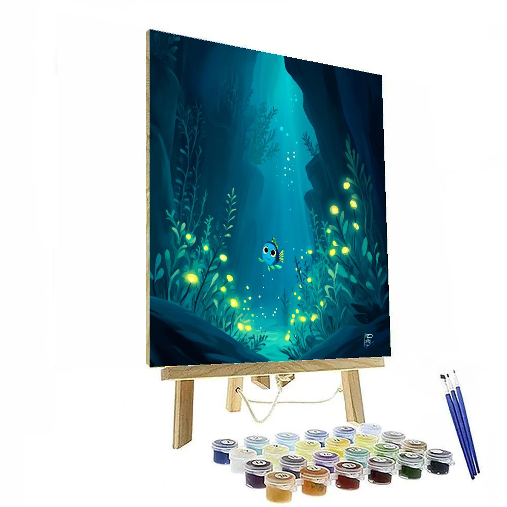 Dory Deep Sea Glow Trail Disney Inspired DIY paint by numbers