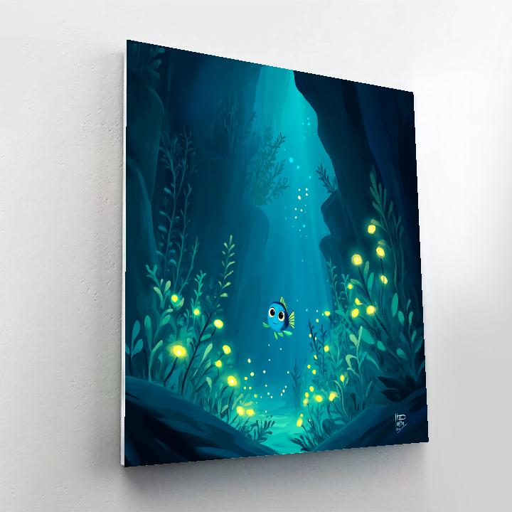 Dory Deep Sea Glow Trail Disney Inspired DIY paint by numbers