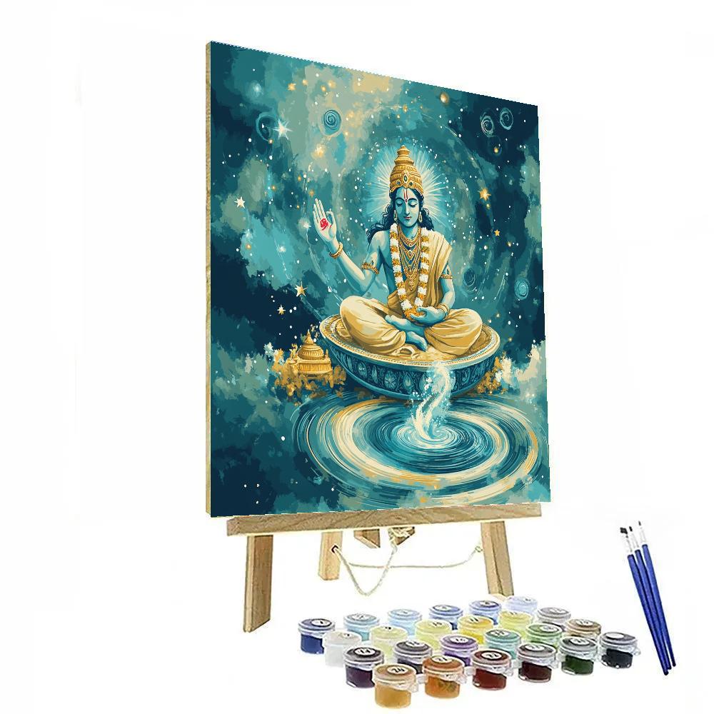 Vishnu Calms The Cosmic Whirlpool DIY paint by numbers