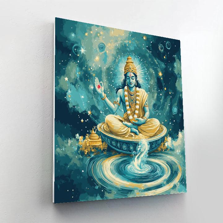 Vishnu Calms The Cosmic Whirlpool DIY paint by numbers