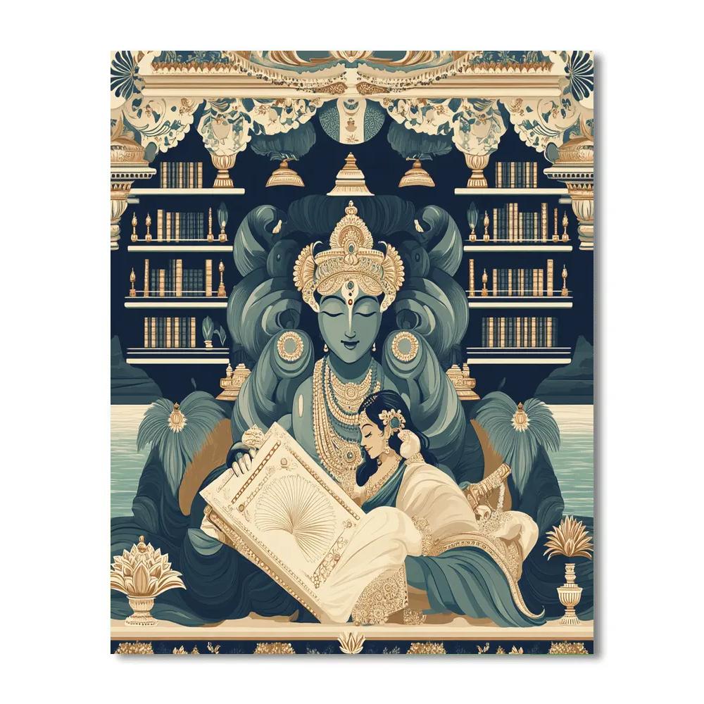 Ananta Shesha Library Of Infinite Pages paint by color