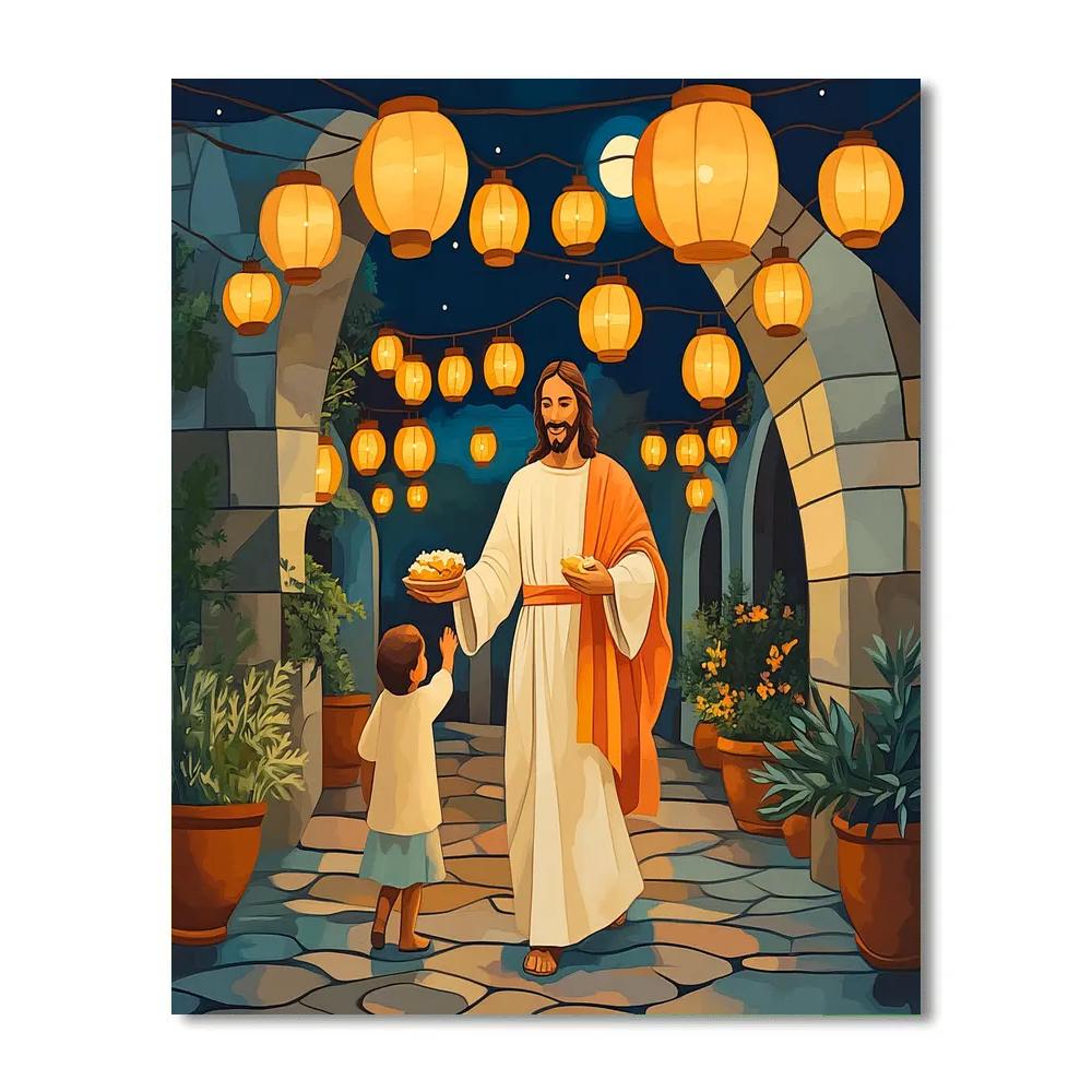 Festival Lanterns Of Jesus Compassion Paint by numbers kits