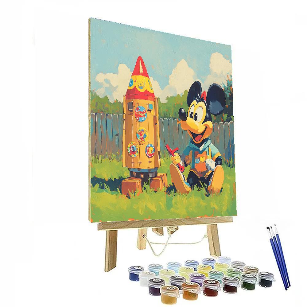 Goofy Backyard Rocket Builder Disney Inspired Numbered painting kits