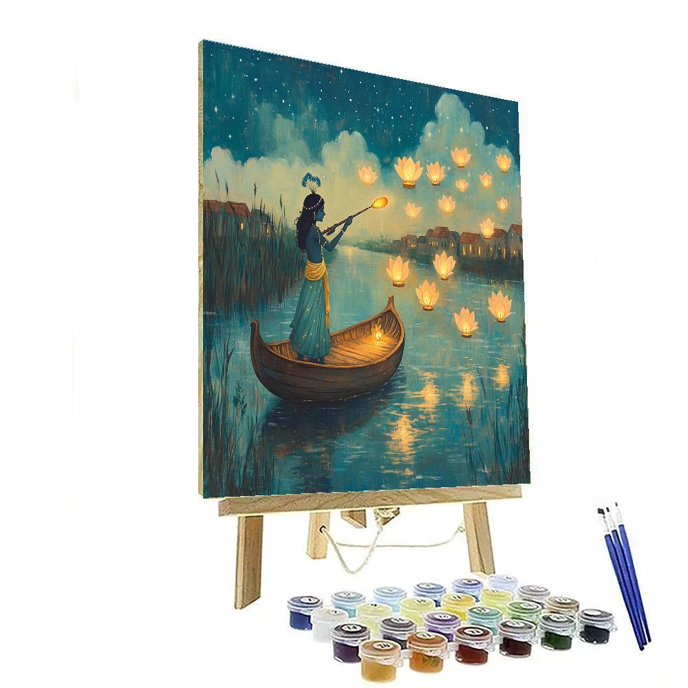 Krishna The Riverboat Lantern Captain DIY paint by numbers