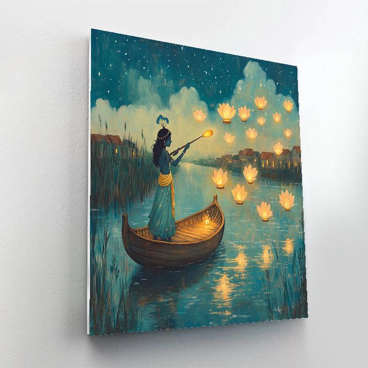 Krishna The Riverboat Lantern Captain DIY paint by numbers