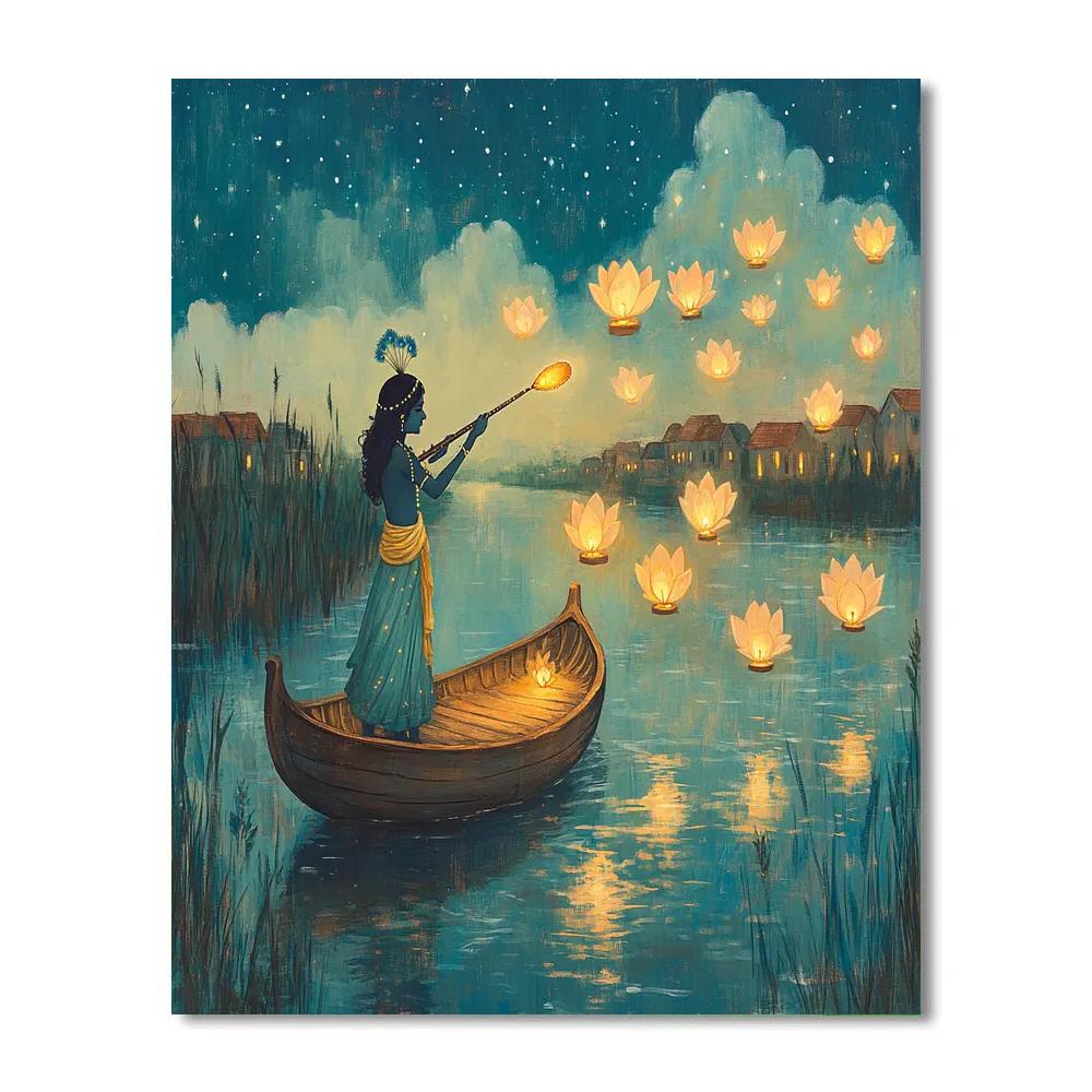 Krishna The Riverboat Lantern Captain DIY paint by numbers