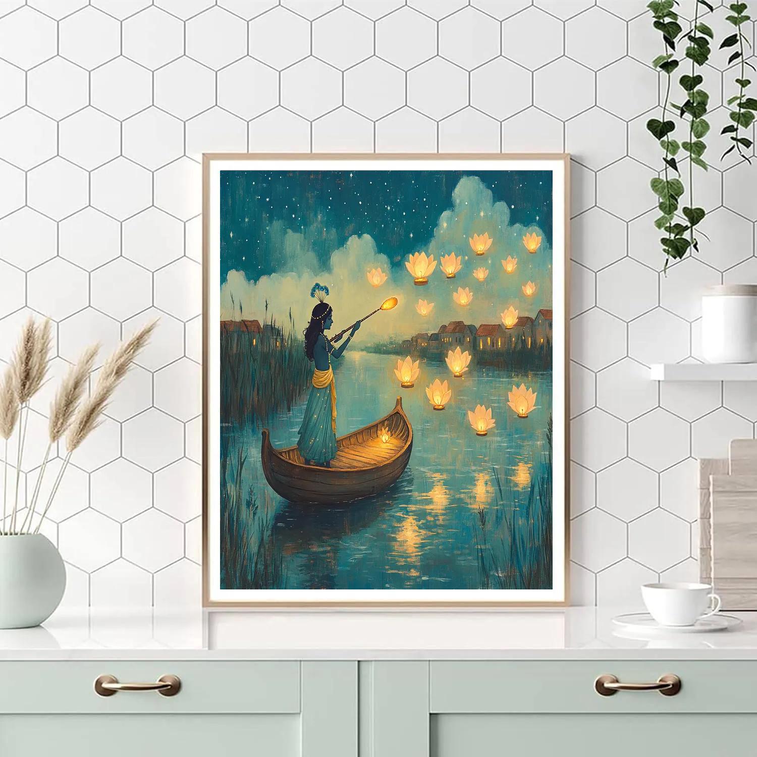 Krishna The Riverboat Lantern Captain DIY paint by numbers