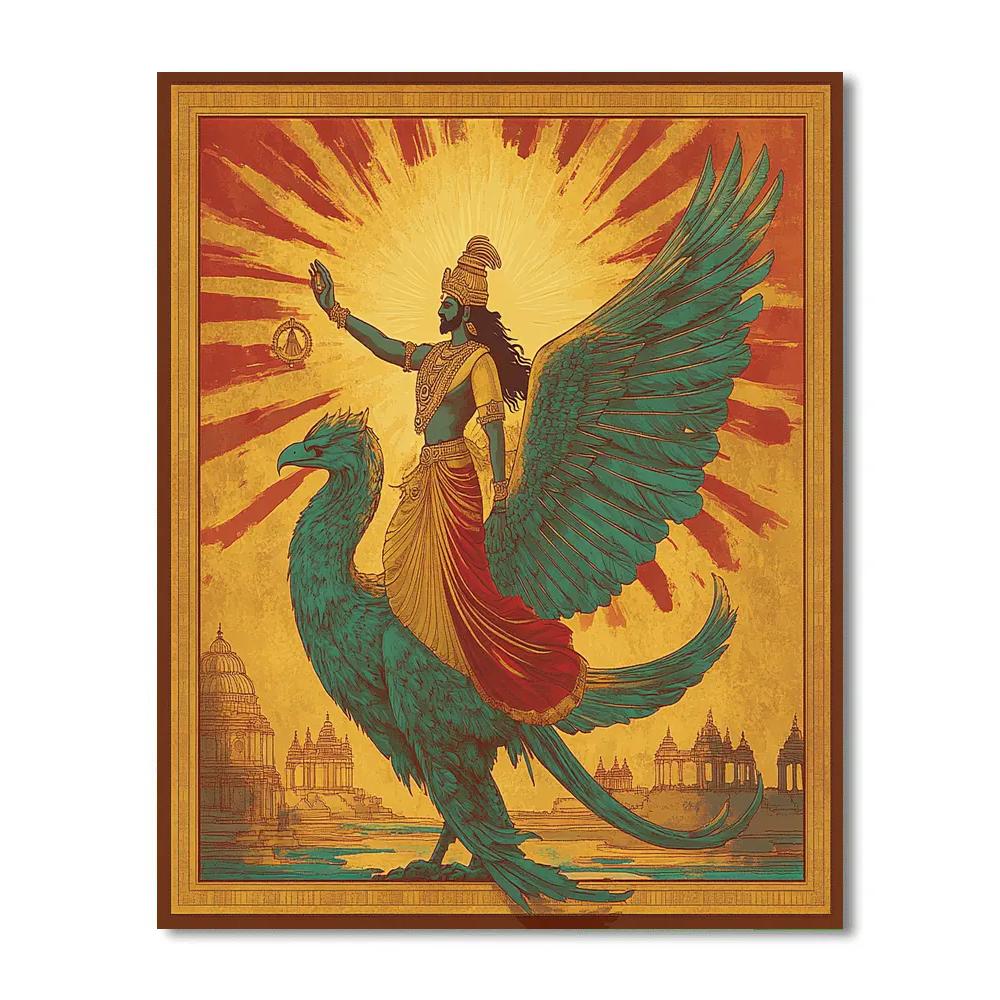Garuda Delivers The Discus To Dawn Number painting
