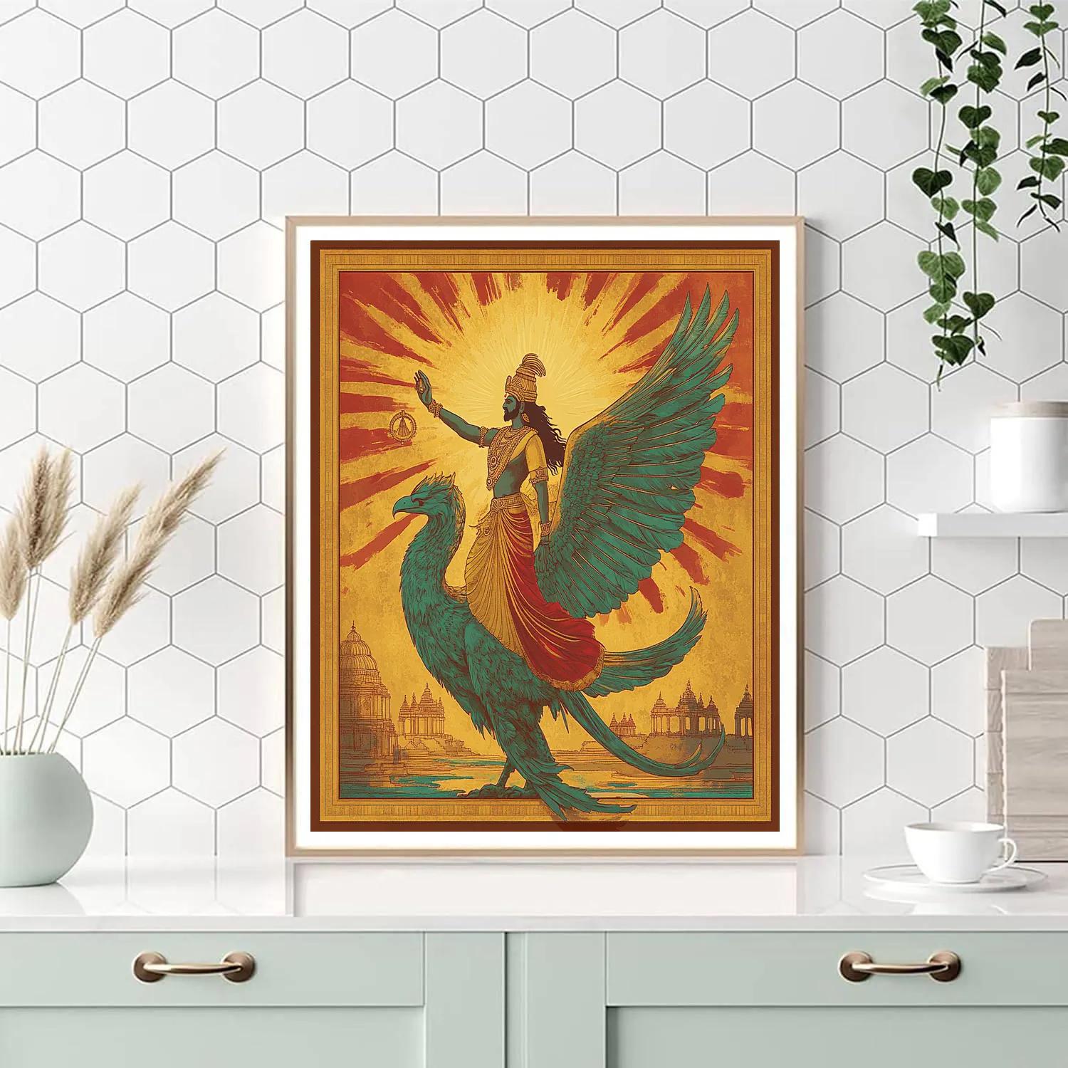 Garuda Delivers The Discus To Dawn Number painting