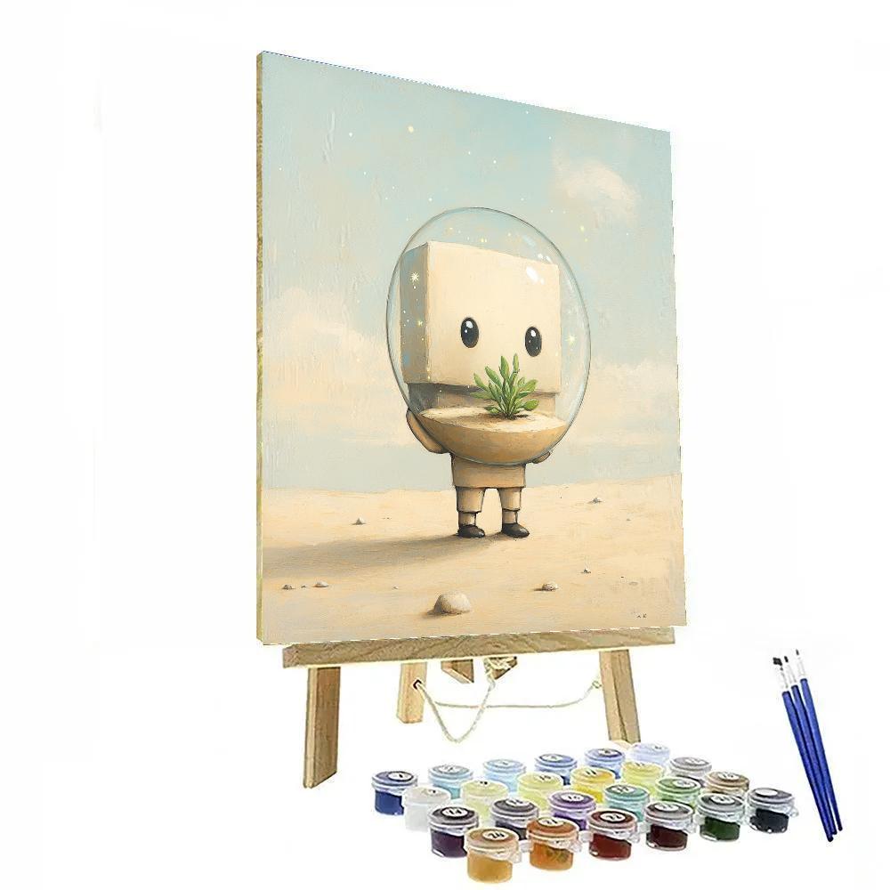 Wall E Space Garden Terrarium Disney Inspired DIY paint by numbers