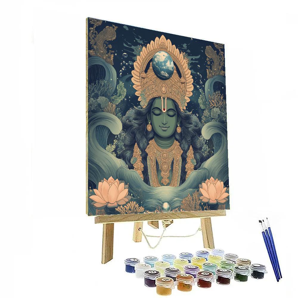 Varaha Lifts The Earth Pearl Number painting