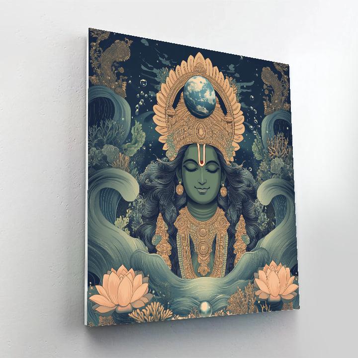 Varaha Lifts The Earth Pearl Number painting