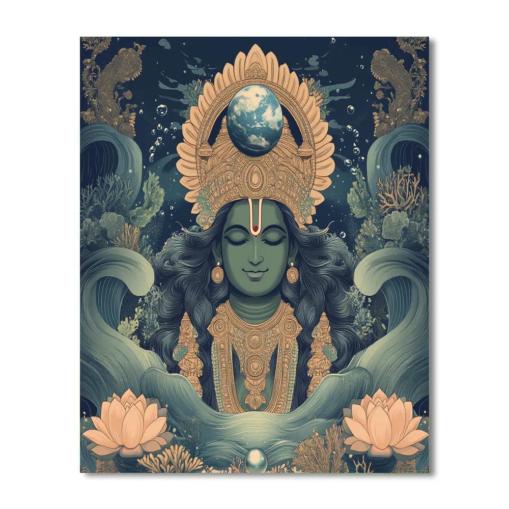 Varaha Lifts The Earth Pearl Number painting