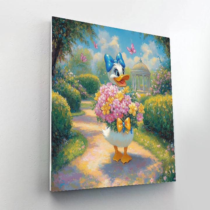 Daisy Duck Spring Flower Parade Disney Inspired Number painting