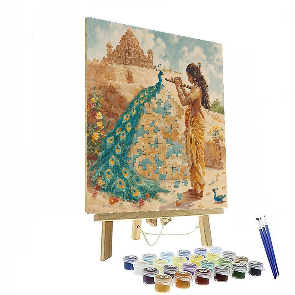 Krishna The Sandstone Puzzle Builder paint by color