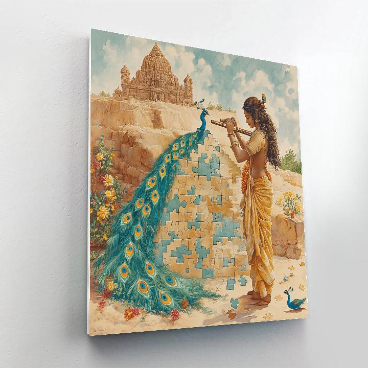 Krishna The Sandstone Puzzle Builder paint by color